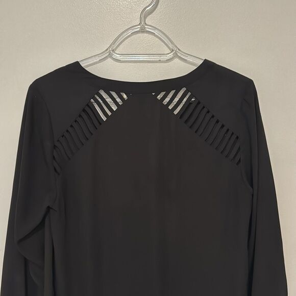 DANIEL RANIN Black lined dress zip up cut out detail on shoulders M - Picture 5 of 8